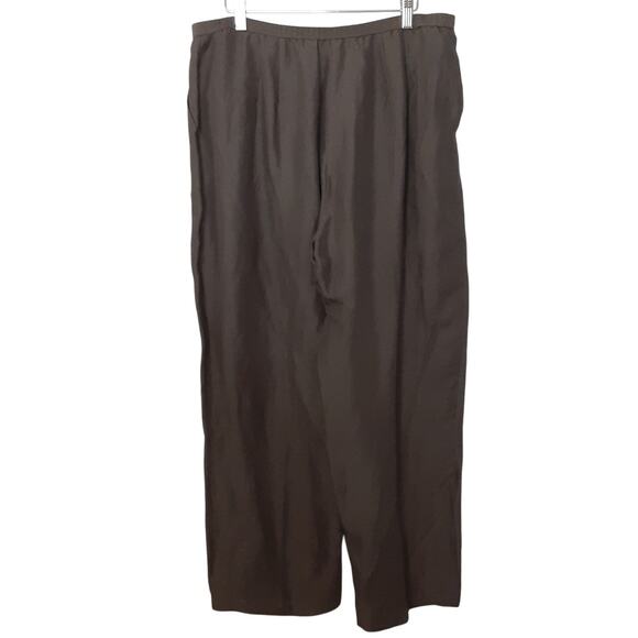 Eileen Fisher Silk Linen Blend Wide Leg Palazzo Pant High Rise XL Lagenlook - Picture 1 of 12
